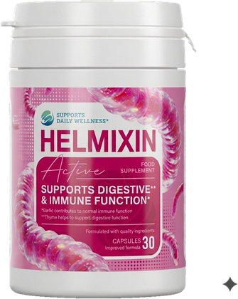 Embalaža Helmixin Active, 30 kapsul
